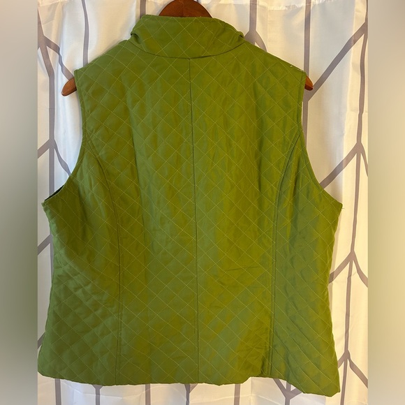 Christopher & Banks Green Quilted Vest - Picture 3 of 6
